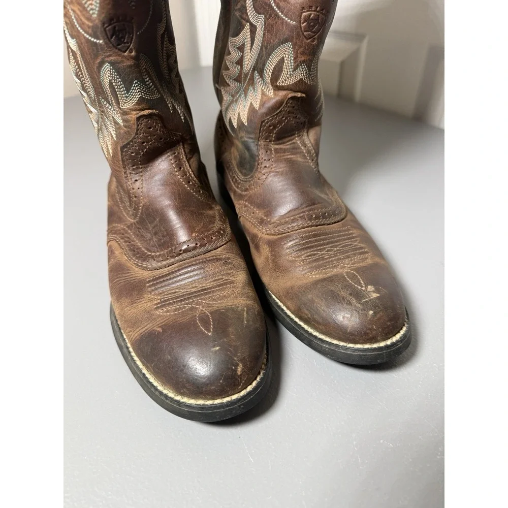 Ariat Heritage Stockman Women's 8.5B Western Cowboy Boots Driftwood Brown 29427